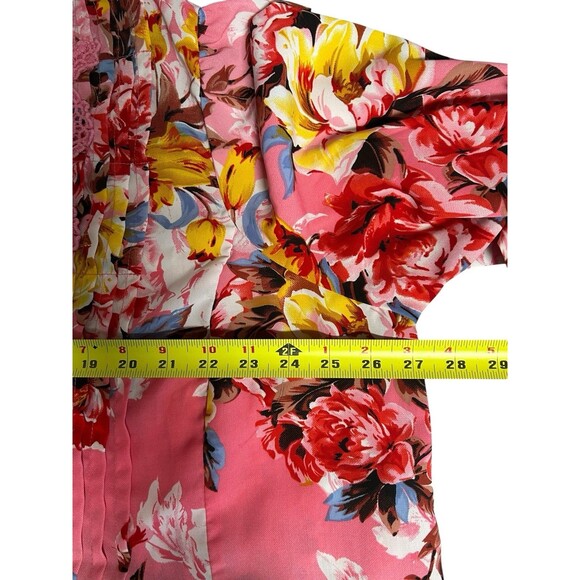 Denim & Co. Multicolored 3/4 Sleeves V-Neck Size 22W Officecore Fairy Whimsical - Picture 7 of 10